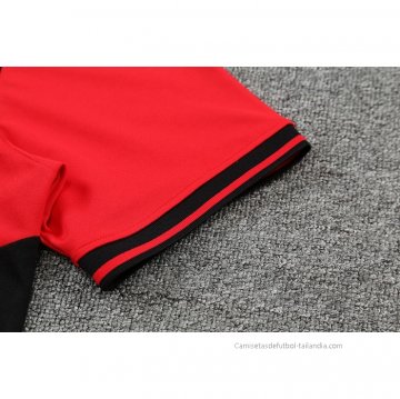 Camiseta Polo del AC Milan 2022-2023 Negro y Rojo