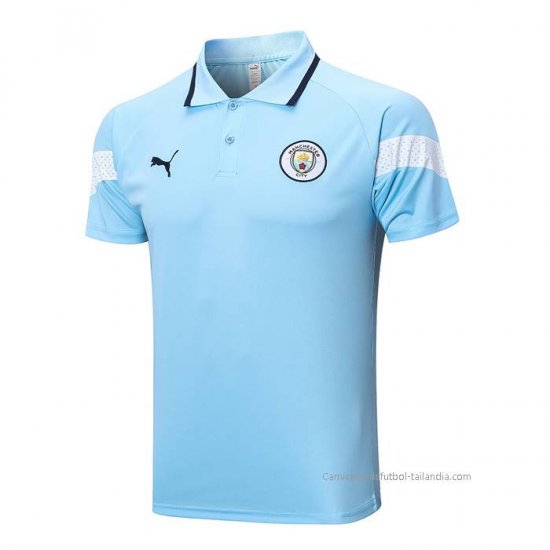 Camiseta Polo del Manchester City 2022-2023 Azul - Haga un click en la imagen para cerrar