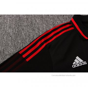 Camiseta Polo del Manchester United 2021-2022 Negro y Rojo