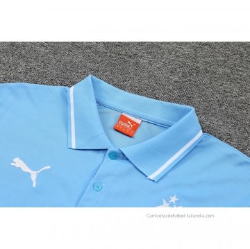 Camiseta Polo del Olympique Marsella 2022-2023 Azul y Blanco