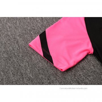 Camiseta Polo del Paris Saint-Germain 2021-2022 Negro y Rosa