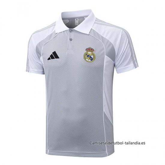 Camiseta Polo del Real Madrid 2025-2026 Gris - Haga un click en la imagen para cerrar
