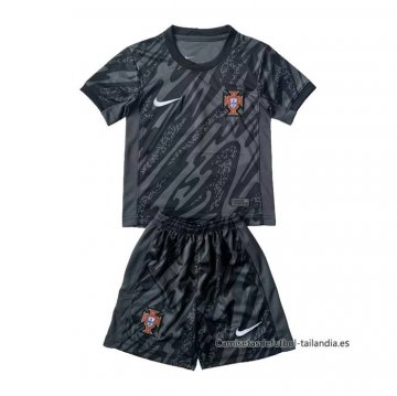 Camiseta Portugal Portero Nino 2024 Negro Camiseta Portugal Portero Nino 2024 Negro