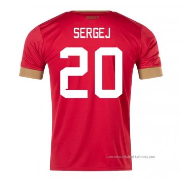 1ª Camiseta Serbia Jugador Sergej 2022 1ª Camiseta Serbia Jugador Sergej 2022