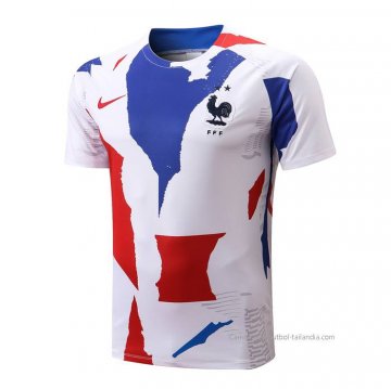 Camiseta de Entrenamiento Francia 2022-2023 Blanco Rojo Azul Camiseta de Entrenamiento Francia 2022-2023 Blanco Rojo Azul