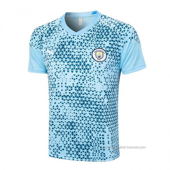 Camiseta de Entrenamiento Manchester City 2023-2024 Azul - Haga un click en la imagen para cerrar