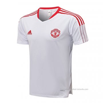 Camiseta de Entrenamiento Manchester United 2021-2022 Blanco Camiseta de Entrenamiento Manchester United 2021-2022 Blanco
