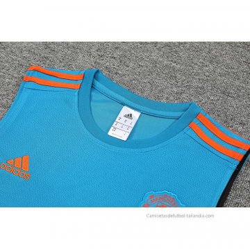 Camiseta de Entrenamiento Manchester United Sin Mangas 2022-2023 Azul