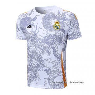 Camiseta de Entrenamiento Real Madrid Dragon 2024-2025 Blanco Camiseta de Entrenamiento Real Madrid Dragon 2024-2025 Blanco