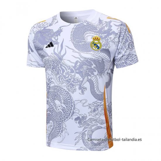 Camiseta de Entrenamiento Real Madrid Dragon 2024-2025 Blanco - Haga un click en la imagen para cerrar