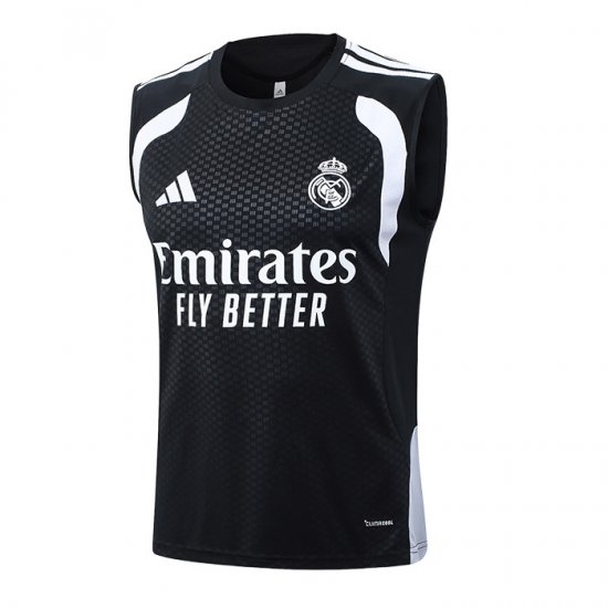 Camiseta de Entrenamiento Real Madrid Sin Mangas 2025-2026 Negro - Haga un click en la imagen para cerrar