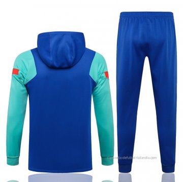 Chandal con Capucha del Barcelona 2021-2022 Azul