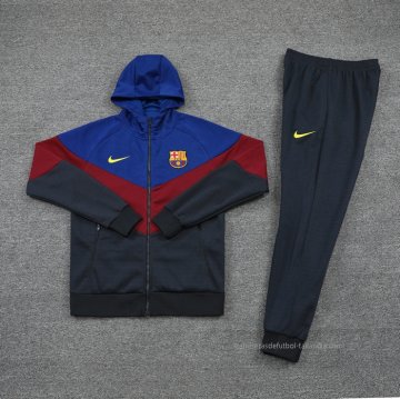 Chandal con Capucha del Barcelona 2021-2022 Azul