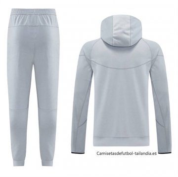 Chandal con Capucha del Barcelona 2025 Gris