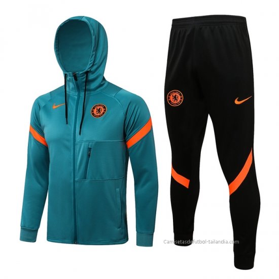 Chandal con Capucha del Chelsea 2021-2022 Verde - Haga un click en la imagen para cerrar
