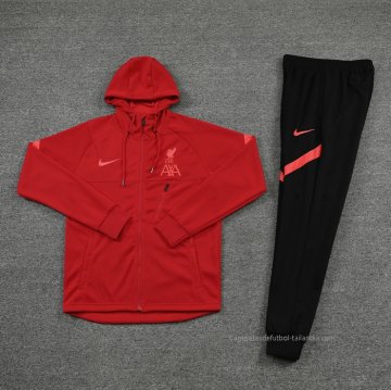 Chandal con Capucha del Liverpool 2021-2022 Rojo
