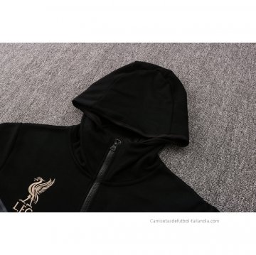 Chandal con Capucha del Liverpool 2021-2022 Negro