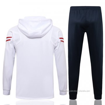 Chandal con Capucha del Paris Saint-Germain 2021-2022 Blanco