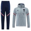 Chandal con Capucha del Paris Saint-Germain 2021-2022 Gris Chandal con Capucha del Paris Saint-Germain 2021-2022 Gris