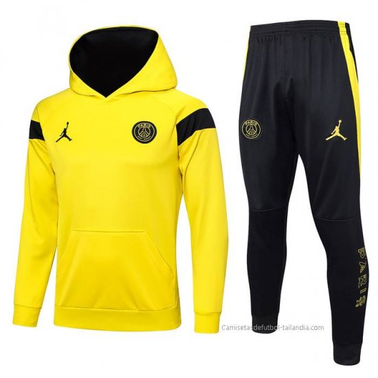 Chandal con Capucha del Paris Saint-Germain Jordan 2023-2024 Amarillo - Haga un click en la imagen para cerrar