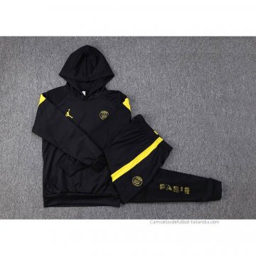 Chandal con Capucha del Paris Saint-Germain Jordan 2023-2024 Negro