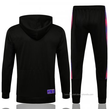Chandal con Capucha del Paris Saint-Germain Jordan Nino 2021-2022 Negro