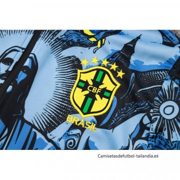 Chandal de Chaqueta del Brasil Jesus 2024-2025 Azul