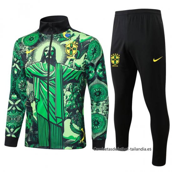 Chandal de Chaqueta del Brasil Jesus 2024-2025 Verde - Haga un click en la imagen para cerrar