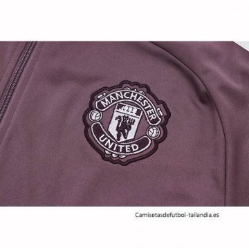 Chandal de Chaqueta del Manchester United Nino 2025-2026 Marron