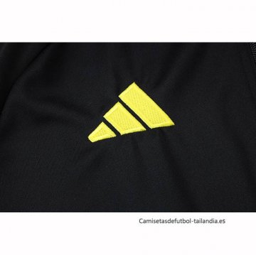 Chandal de Chaqueta del Manchester United Nino 2025-2026 Negro Amarillo
