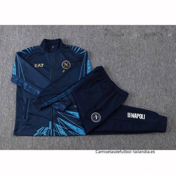 Chandal de Chaqueta del Napoli Nino 2025-2026 Azul