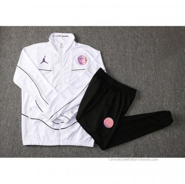 Chandal de Chaqueta del Paris Saint-Germain Jordan 2021-2022 Blanco