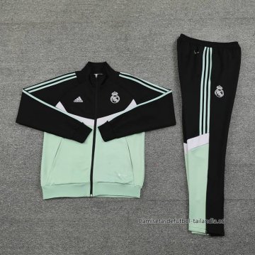 Chandal de Chaqueta del Real Madrid 2024-2025 Negro Verde