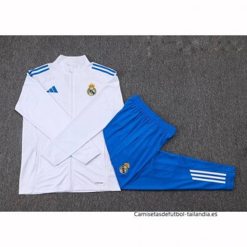 Chandal de Chaqueta del Real Madrid Nino 2025-2026 Blanco