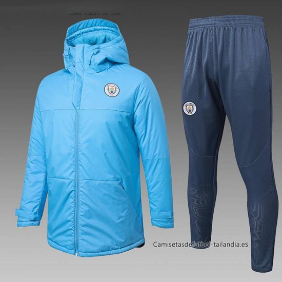 Chandal de Invierno del Manchester City 2025-2026 Azul Blanco - Haga un click en la imagen para cerrar