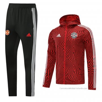 Chandal de Rompevientos del Manchester United 2021 Rojo Chandal de Rompevientos del Manchester United 2021 Rojo