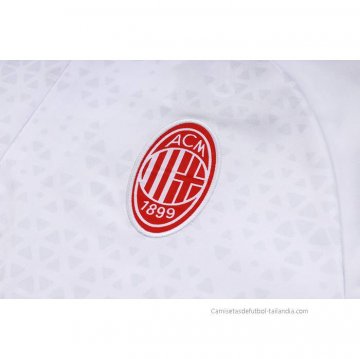 Chandal de Sudadera del AC Milan 2023-2024 Blanco