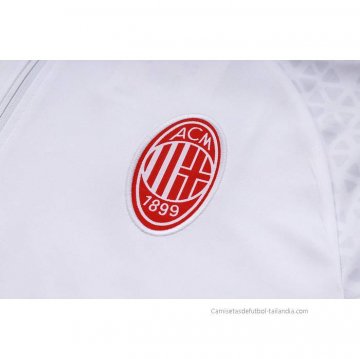 Chandal de Sudadera del AC Milan 2023-2024 Blanco