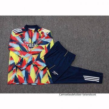 Chandal de Sudadera del Arsenal Nino 2025-2026 Azul Amarillo Rojo