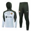 Chandal de Sudadera del Barcelona 2023-2024 Gris Claro Chandal de Sudadera del Barcelona 2023-2024 Gris Claro