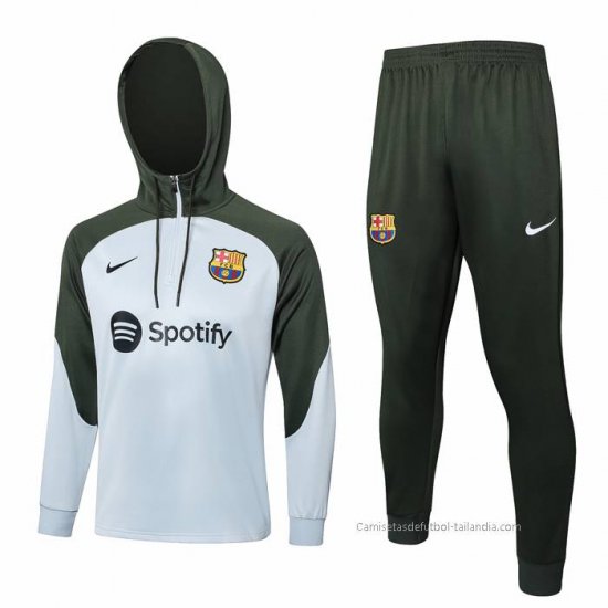 Chandal de Sudadera del Barcelona 2023-2024 Gris Claro - Haga un click en la imagen para cerrar