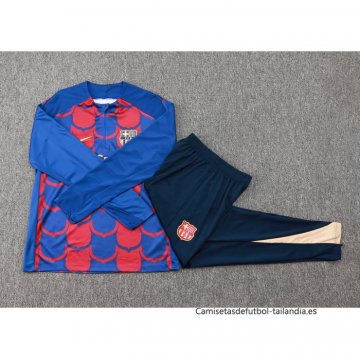 Chandal de Sudadera del Barcelona 2024-2025 Azul y Rojo