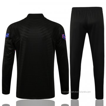 Chandal de Sudadera del Barcelona Nino 2021-2022 Negro