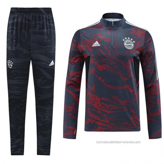 Chandal de Sudadera del Bayern Munich 2022-2023 Rojo y Gris - Haga un click en la imagen para cerrar