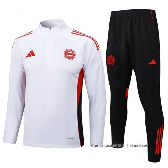 Chandal de Sudadera del Bayern Munich Nino 2025-2026 Blanco - Haga un click en la imagen para cerrar