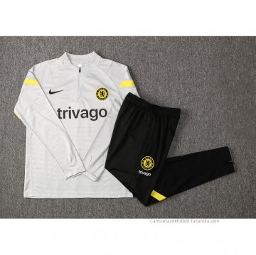 Chandal de Sudadera del Chelsea 2021-2022 Gris
