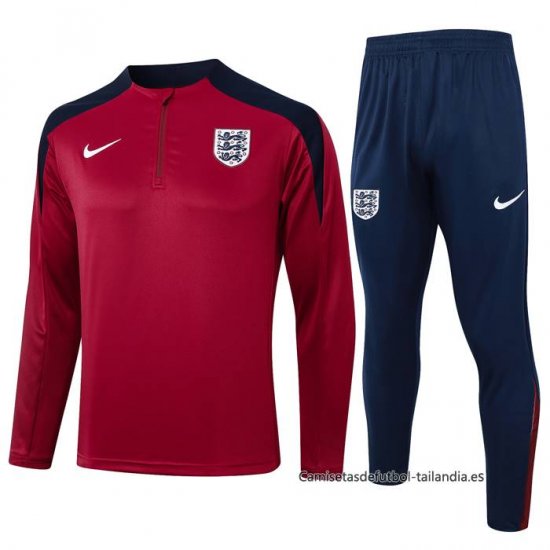 Chandal de Sudadera del Inglaterra 2024-2025 Rojo - Haga un click en la imagen para cerrar