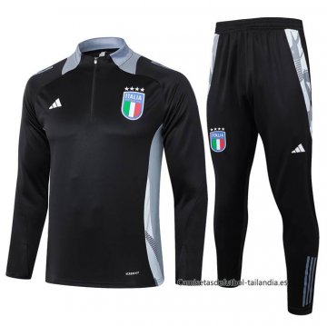 Chandal de Sudadera del Italia Nino 2024-2025 Negro Chandal de Sudadera del Italia Nino 2024-2025 Negro