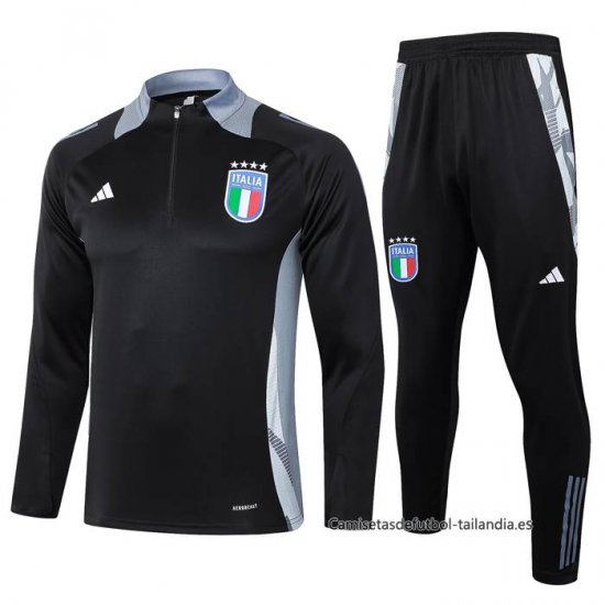 Chandal de Sudadera del Italia Nino 2024-2025 Negro - Haga un click en la imagen para cerrar
