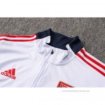 Chandal de Sudadera del Lyon 2021-2022 Blanco